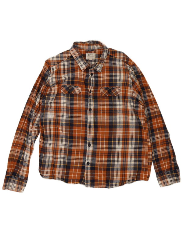 Mountain Warehouse Herre Regular Fit Flanellskjorte 3XL Brun Plaid Bomuld