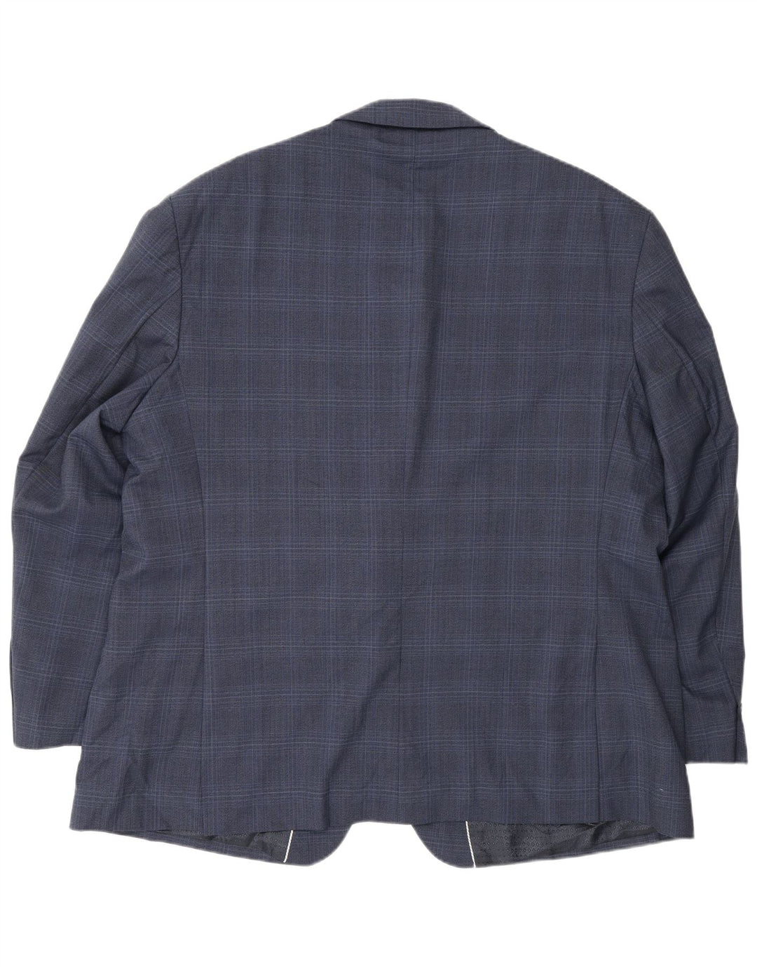Pierre Cardin Mens 2 Button Blazer Jacket UK 50 5XL Navy Blue Check