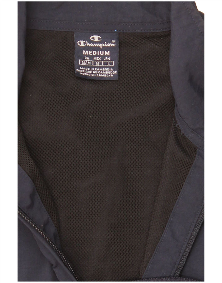 CHAMPION Mens Graphic Tracksuit Top Jacket Medium Navy Blue