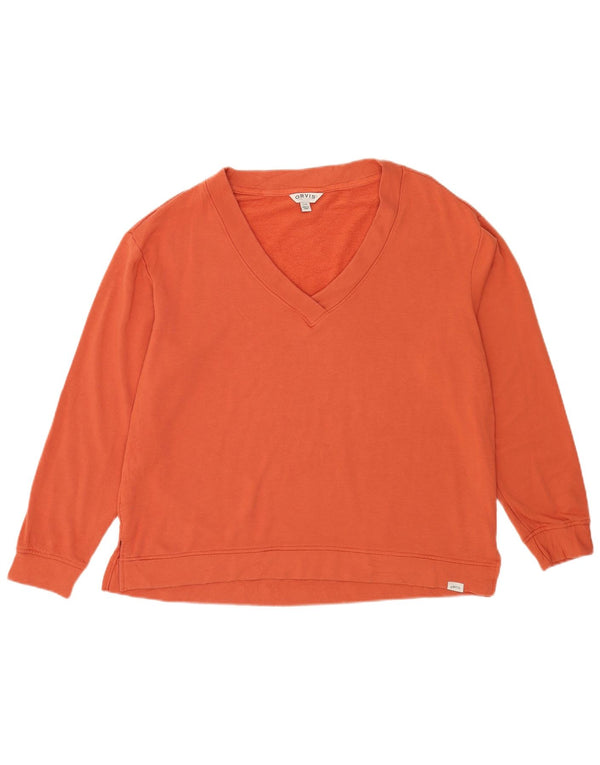 Orvis Sweat-shirt surdimensionné pour femme UK 16 Large Orange Modal