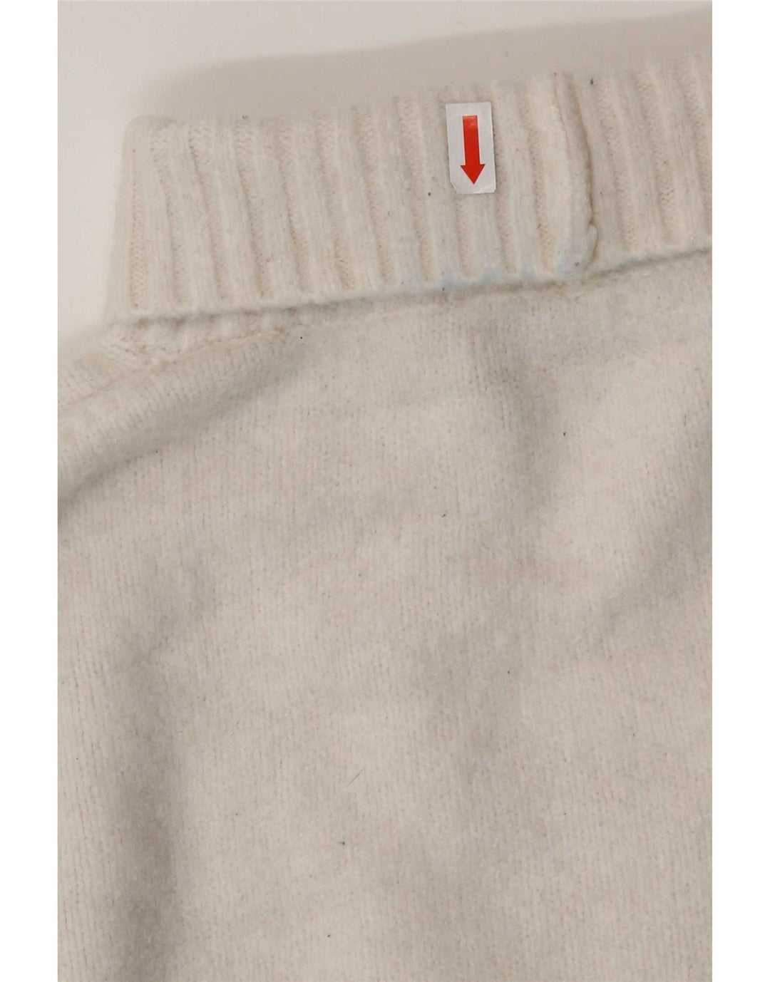 Zara Womens Oversized Roll Neck Jumper Sweater UK 10 Small White Acrylic
