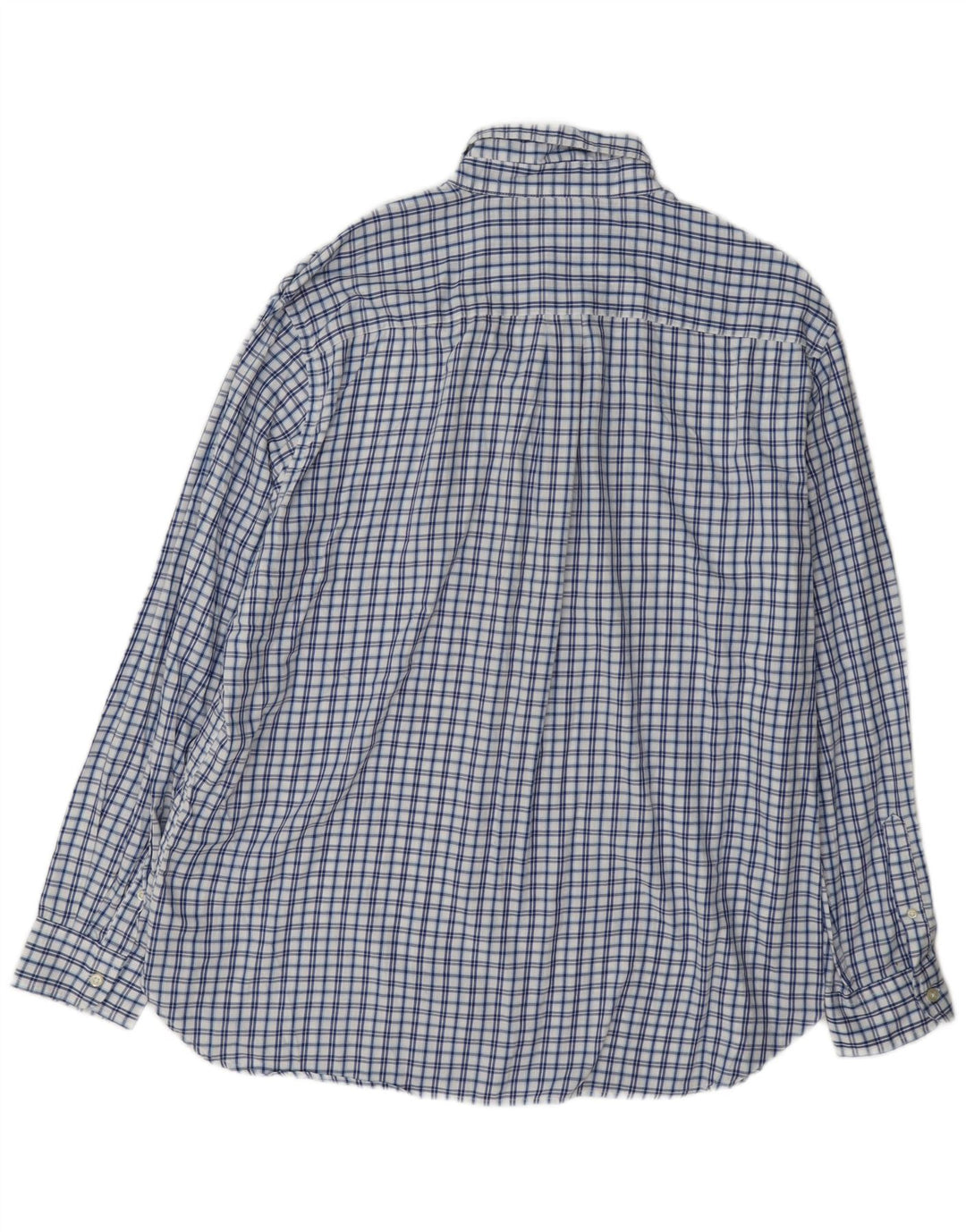 Chaps Mens Flannel Shirt XL Blue Check Cotton
