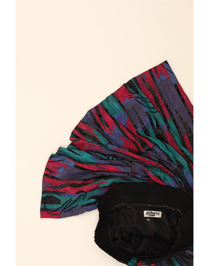 LIBRA Womens Abstract Pattern A-Line Skirt UK 12 Medium W30  Multicoloured Vintage Libra and Second-Hand Libra from Messina Hembry 