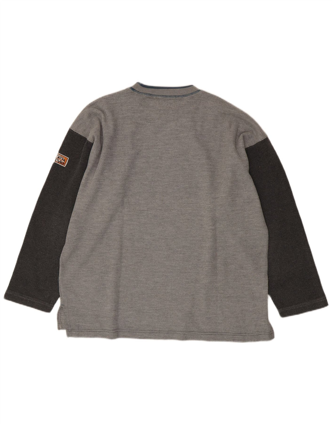 Lee Mens Graphic Top Long Sleeve Large Grey Colourblock Cotton