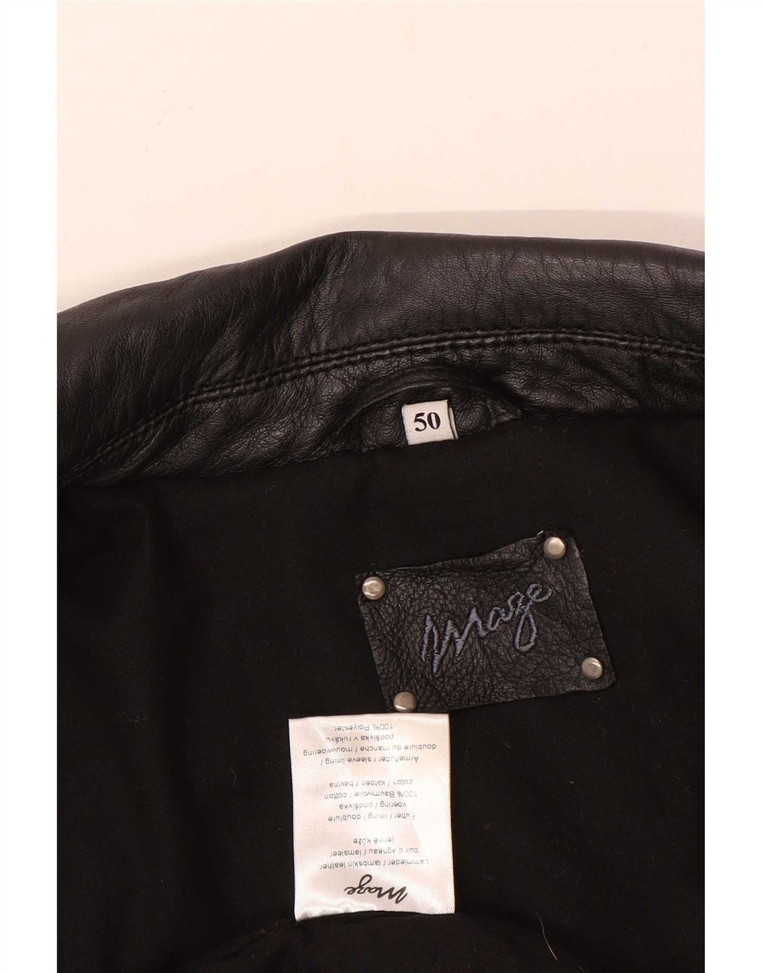 Maze Herren Lederjacke IT 50 Large Schwarz
