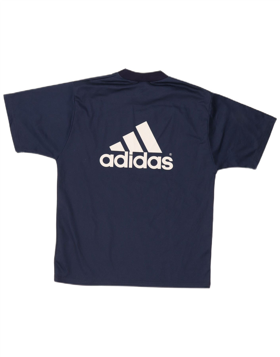 Adidas Mens Graphic T-Shirt Top Small Navy Blue Polyester