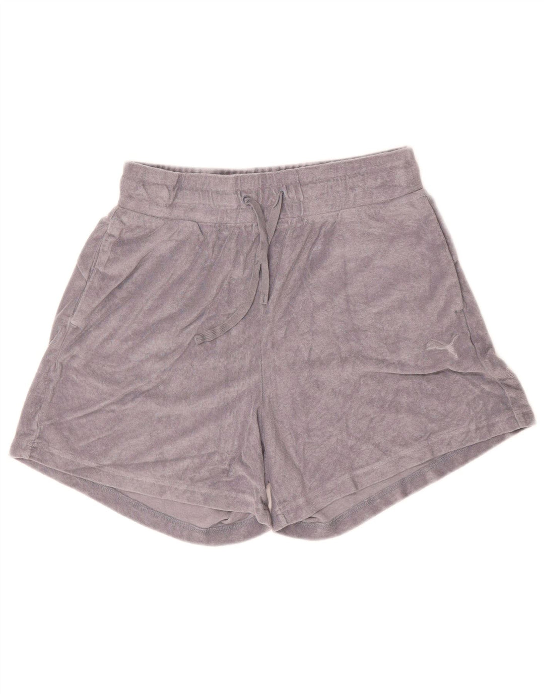 PUMA Womens Sport Shorts UK 14 Medium Grey Cotton