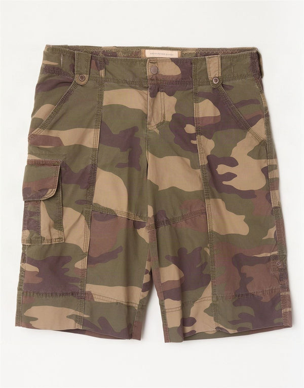 Abercrombie & Fitch Ανδρικό σορτς Cargo Medium W34 Χακί από βαμβακερό καμουφλάζ