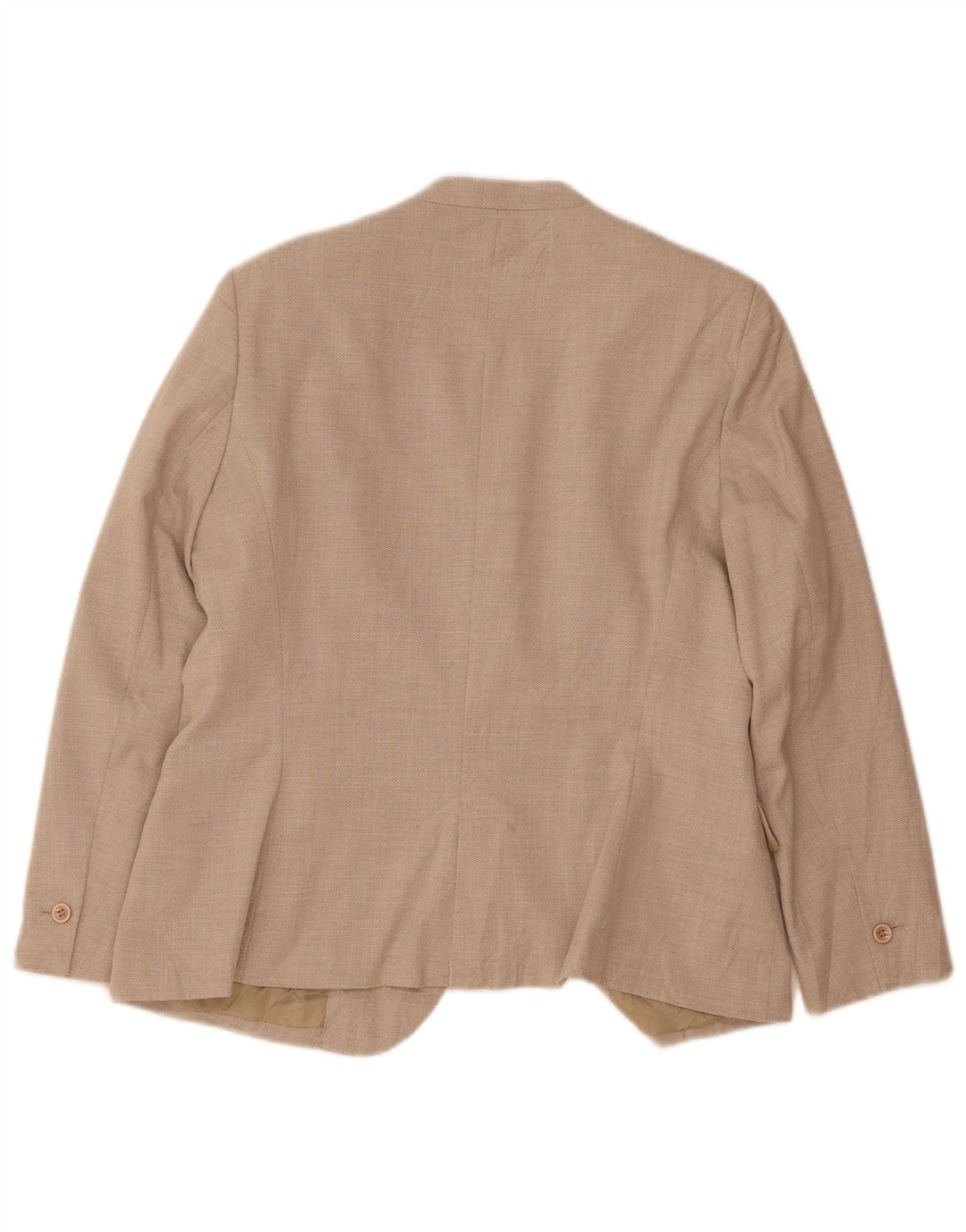 ZARA Womens 1 Button Blazer Jacket EU 44 XL Beige Polyester