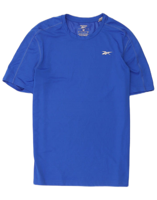 Reebok Mens T-Shirt Top Medium Blue Polyester