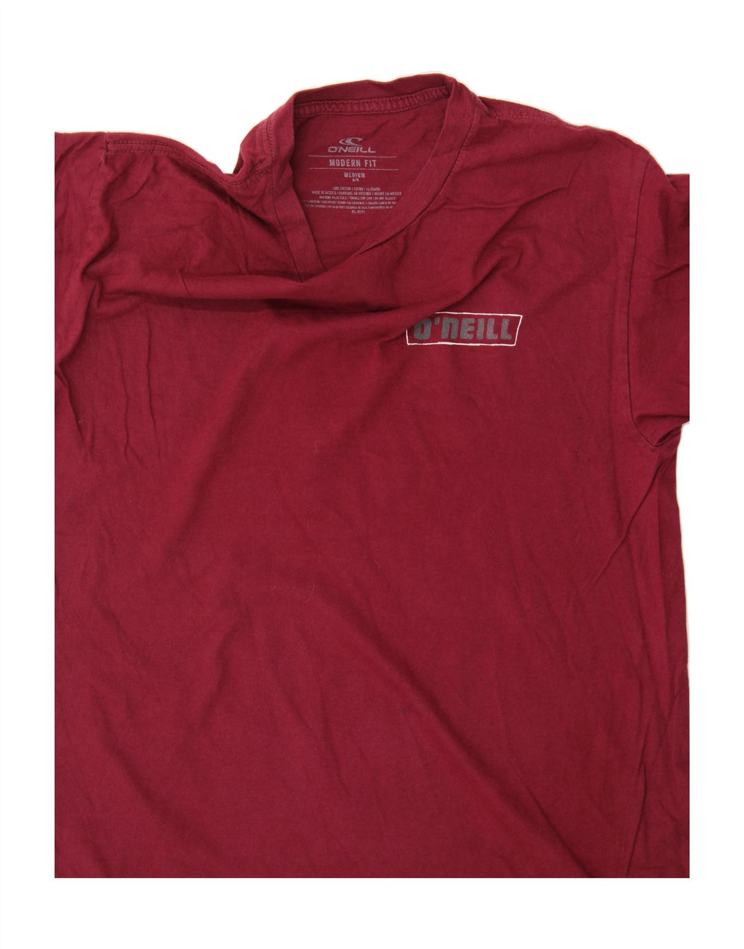 O'NEILL Mens Modern Fit T-Shirt Top Medium Red Cotton Vintage O'Neill and Second-Hand O'Neill from Messina Hembry 