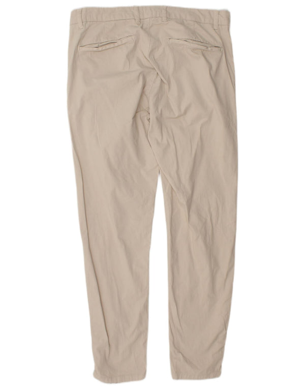 Pantaloni chino slim da uomo Zara EU 42 Large W32 L30 Bianco