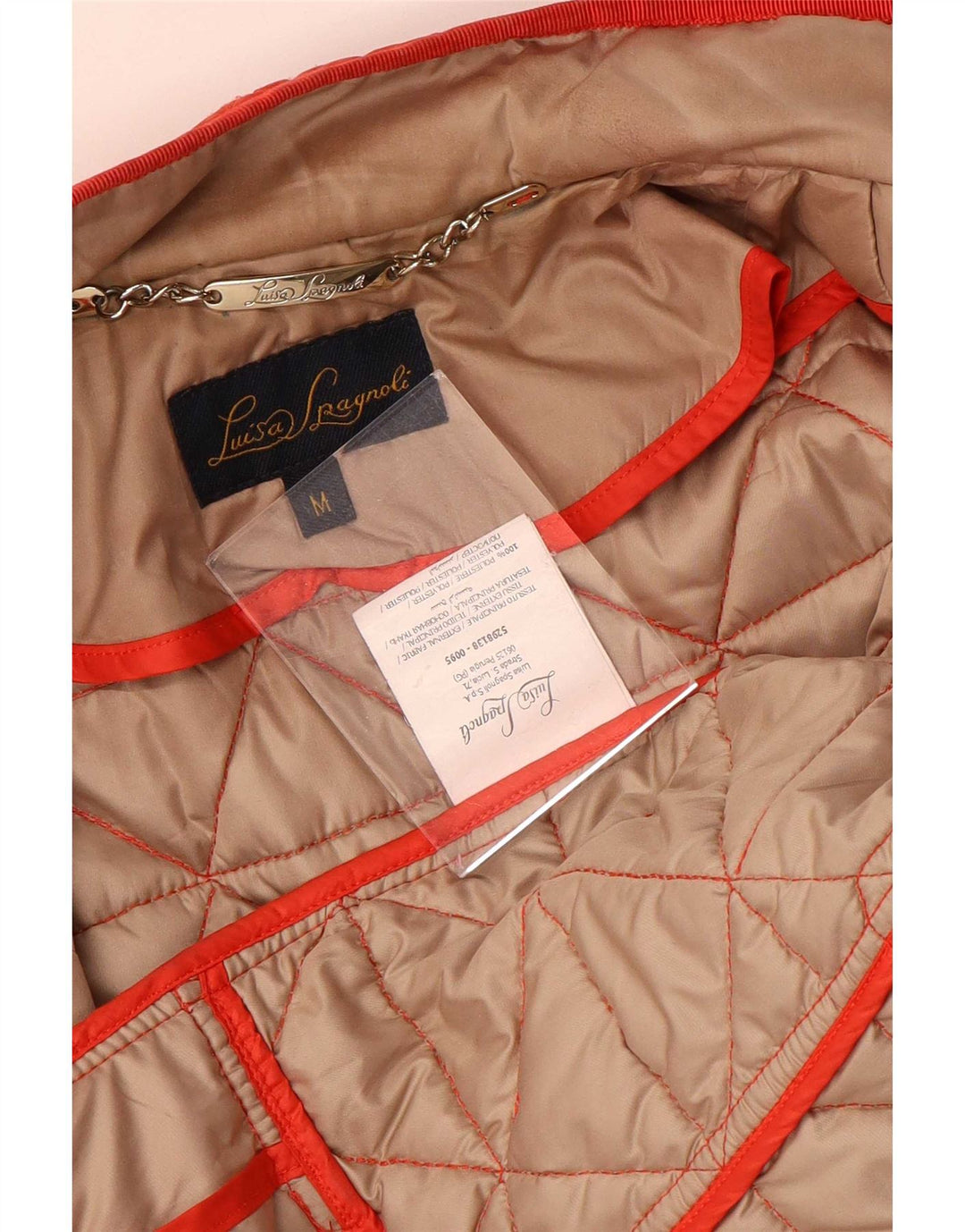 Luisa Spagnoli Womens Padded Jacket UK 14 Medium Red Polyester