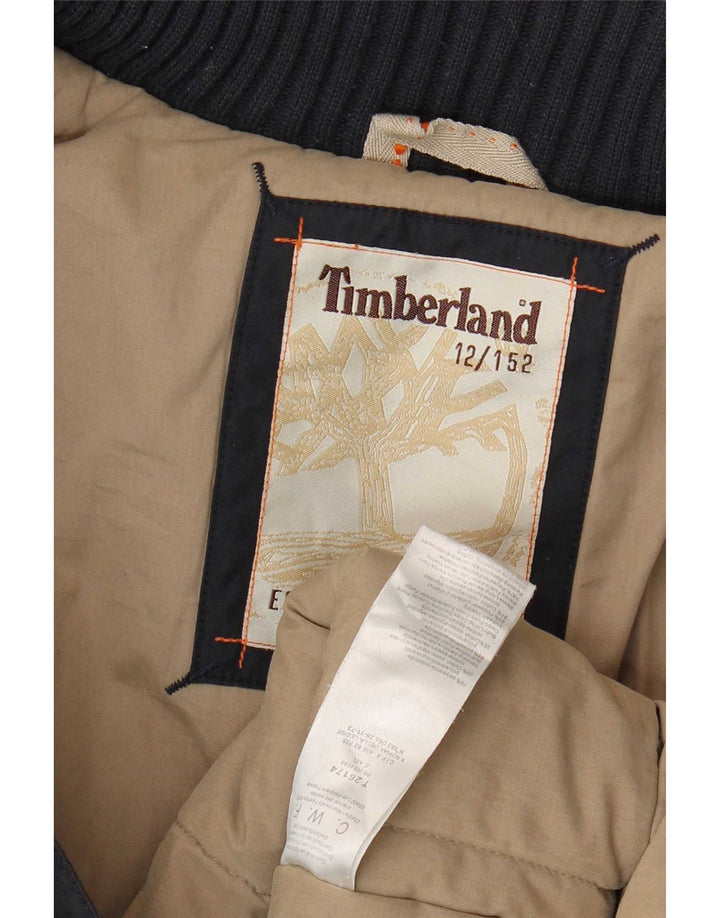Timberland Boys Military Bomber Jacket 11-12 Years Navy Blue Polyamide