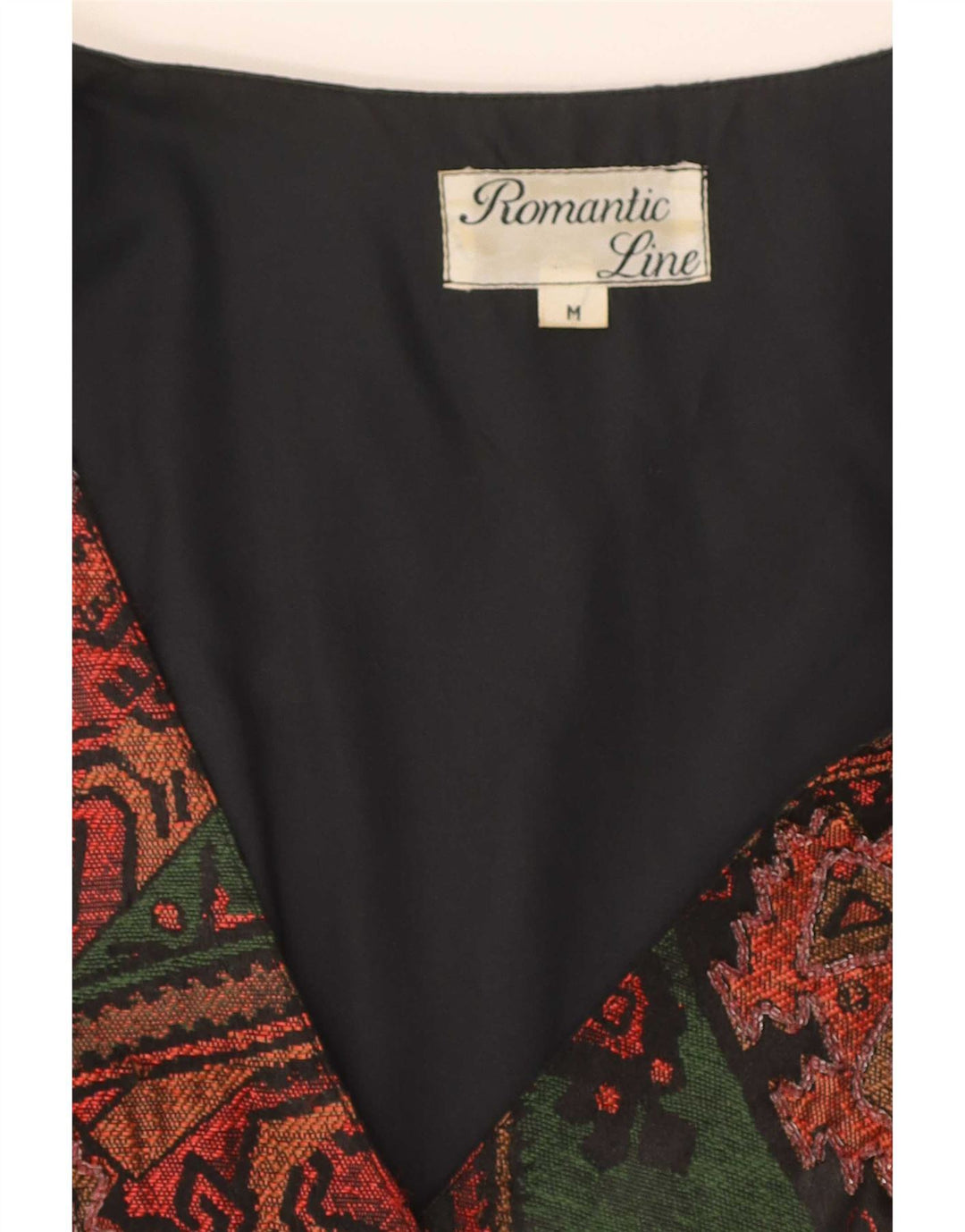 gilet femme vintage UK 12 Moyen Multicolore Patchwork Polyester