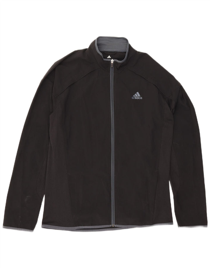 Giacca da allenamento Adidas Climalite da uomo, media, in poliestere nero