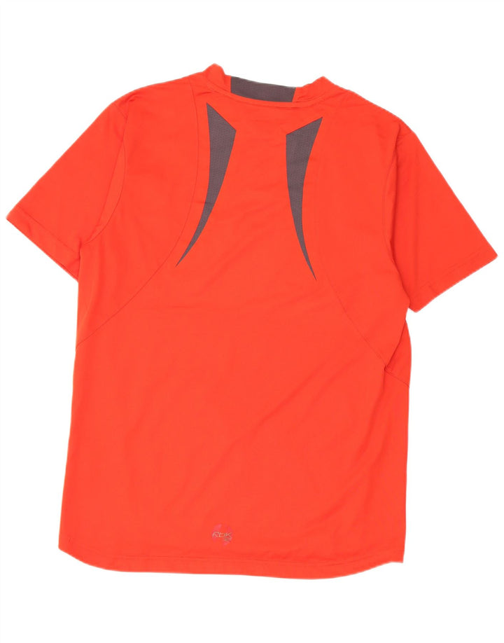 Camiseta masculina Reebok Top médio vermelho colorblock poliéster