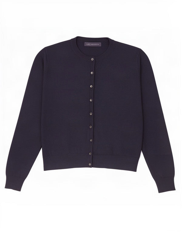 Marks & Spencer Pull cardigan court pour femme UK 12 Bleu marine moyen Viscose