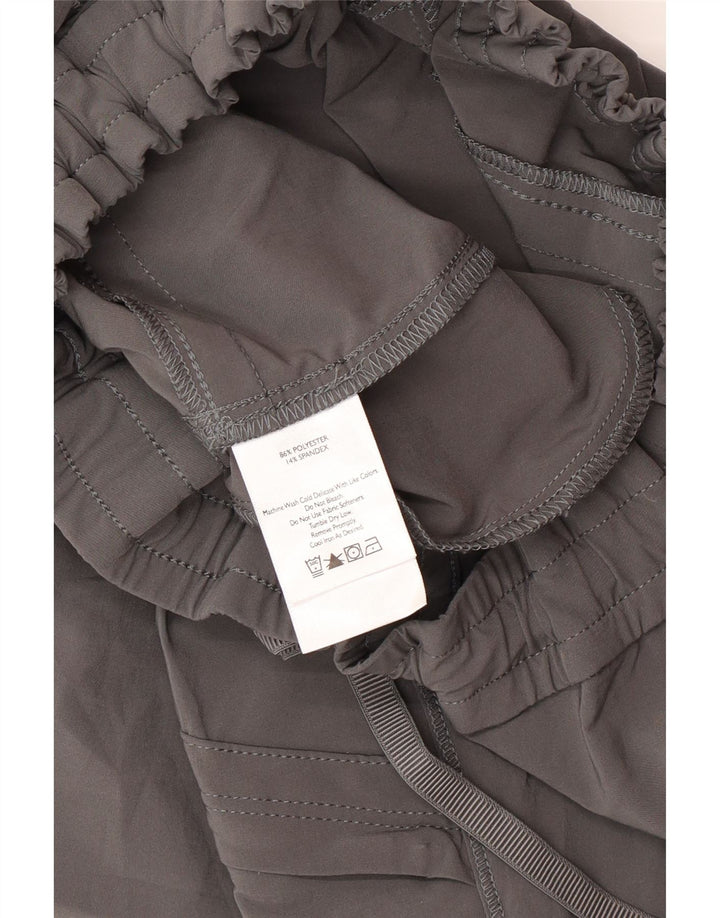 Pantaloni cargo corti da donna Eddie Bauer medi W30 L24 poliestere grigio