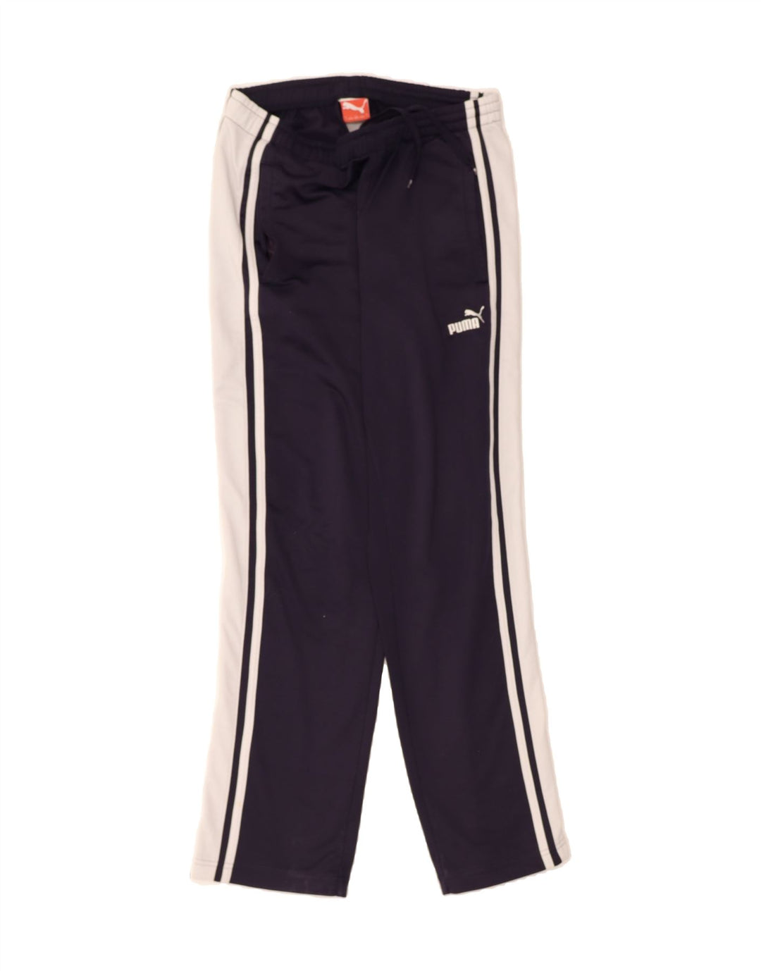 PUMA Mens Tracksuit Trousers Small  Navy Blue Colourblock Polyester Vintage Puma and Second-Hand Puma from Messina Hembry 