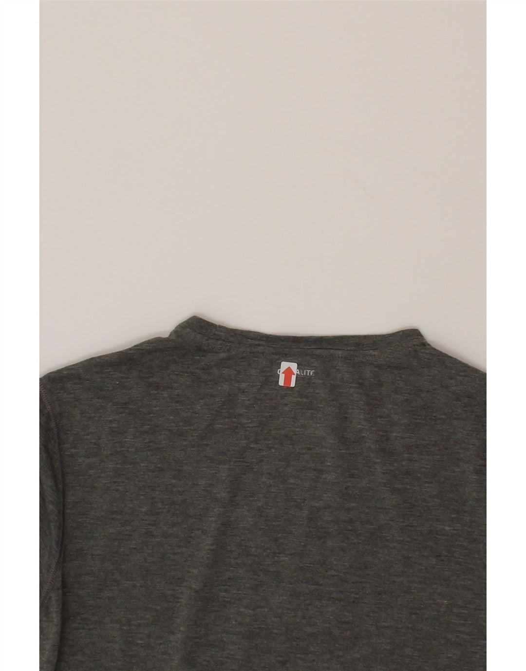 ADIDAS Womens Graphic T-Shirt Top UK 12 Medium Grey Flecked Polyester Vintage Adidas and Second-Hand Adidas from Messina Hembry 