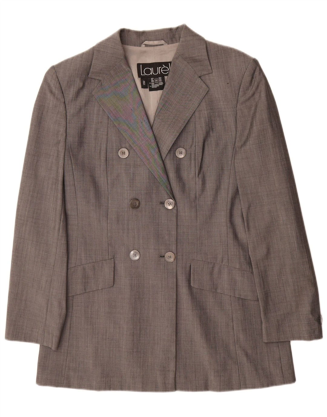 Laurel Womens Double Breasted Blazer Jacket EU 38 Medium Grey New Wool