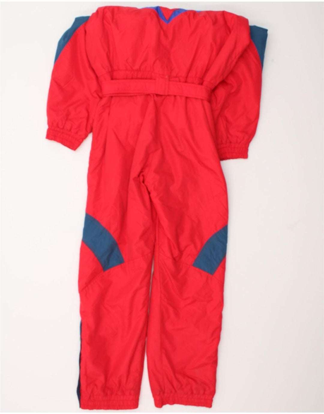 Brugi Womens Hooded Ski Jumpsuit IT 44 Medium  Red Colourblock Polyamide