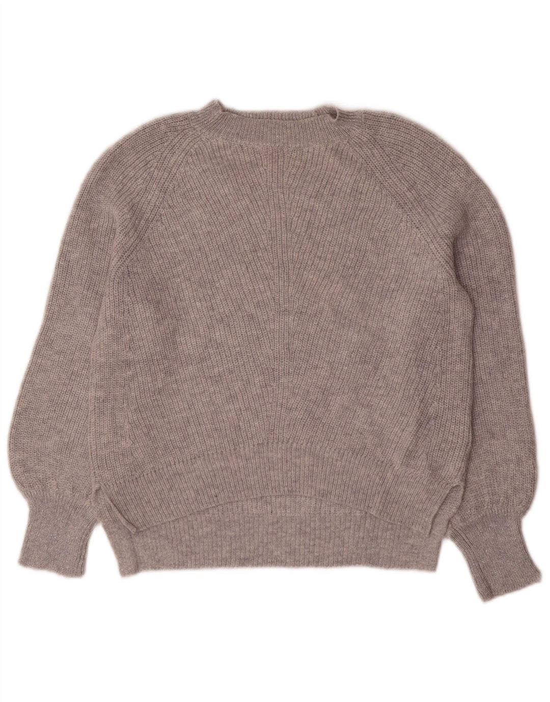 Marks & Spencer Womens Oversized Crew Neck Jumper Sweater UK 10 Small Grey