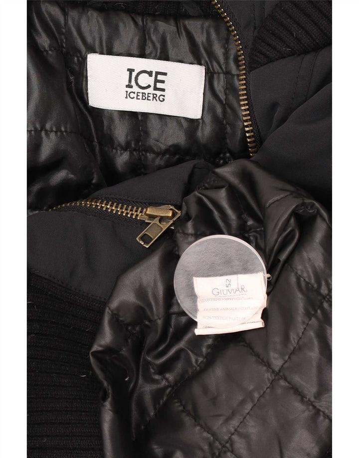 Iceberg Womens Padded Jacket IT 52 2XL Black