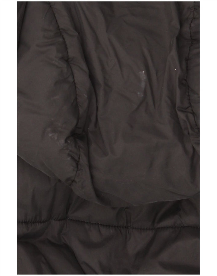 Zara Womens Hooded Oversized Padded Gilet UK 10 Small Black Polyester