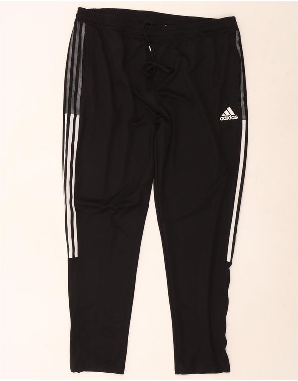 Adidas Womens Aeroready Tracksuit Trousers UK 20 2XL Black Polyester