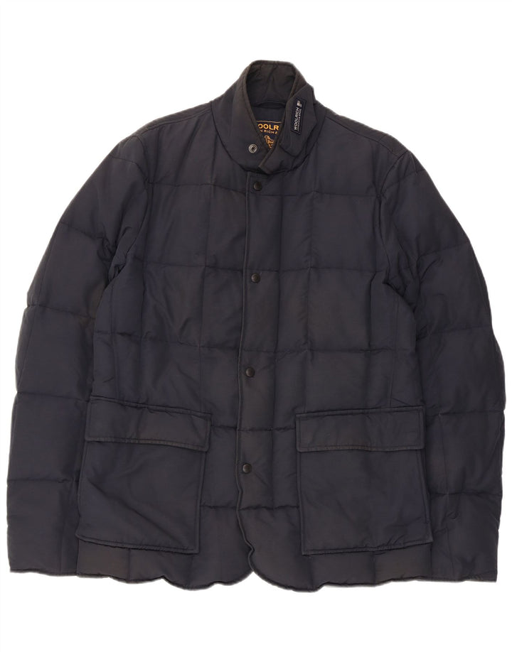 Woolrich Polstret Herrejakke UK 38 Medium Navyblå Bomuld