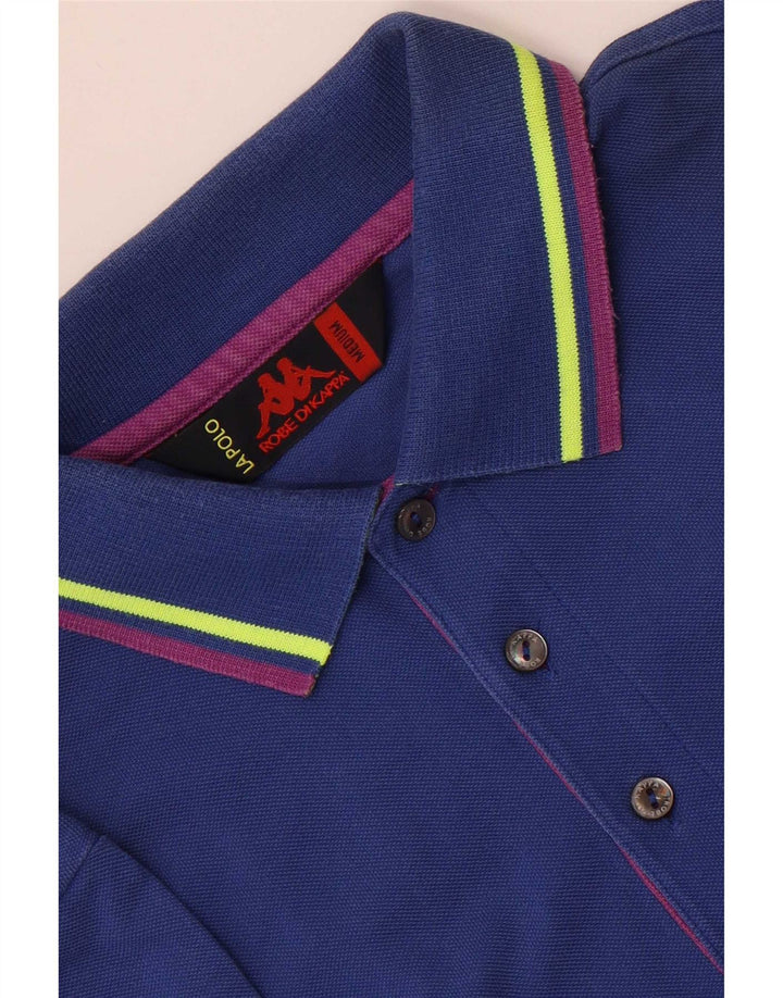 Kappa Mens Polo Shirt Medium Blue Striped