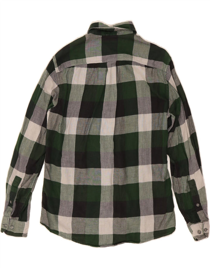 EDDIE BAUER Mens Classic Fit Shirt Small Green Check Cotton Vintage Eddie Bauer and Second-Hand Eddie Bauer from Messina Hembry 