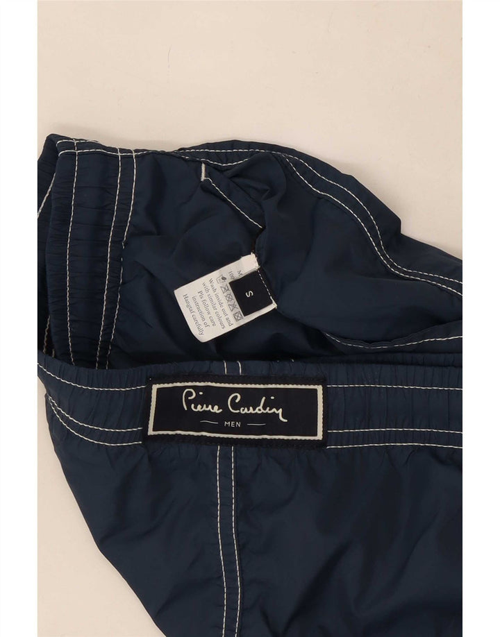 Pierre Cardin Mens Swimming Shorts Small Navy Blue Polyester