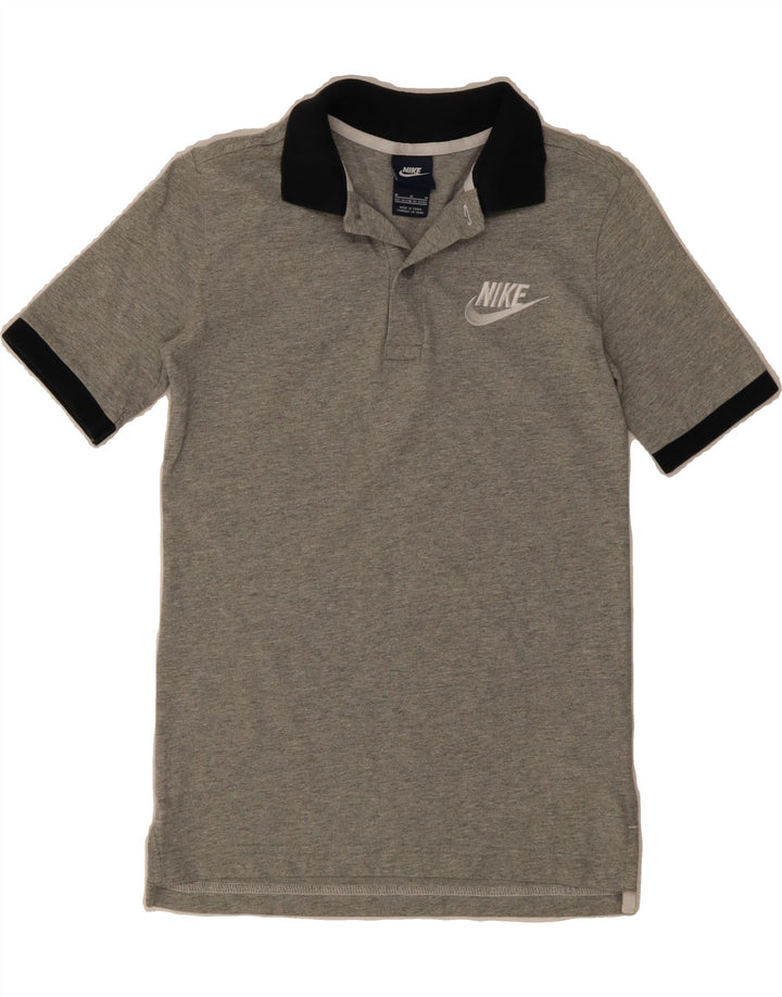 NIKE Boys Polo Shirt 10-11 Years Medium Grey Cotton Vintage Nike and Second-Hand Nike from Messina Hembry 