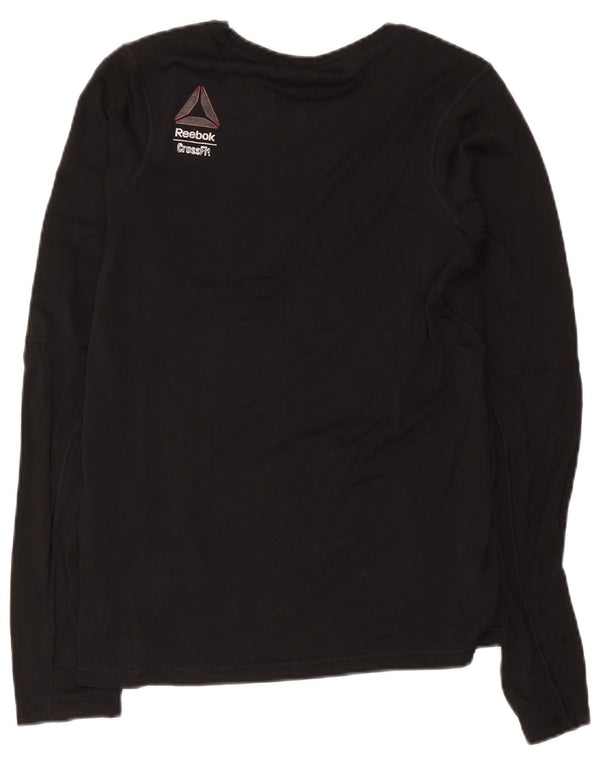 Reebok Herren Cross Fit Top Langarm Medium Schwarz Polyester