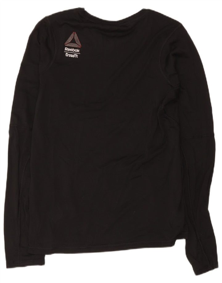Reebok Herren Cross Fit Top Langarm Medium Schwarz Polyester