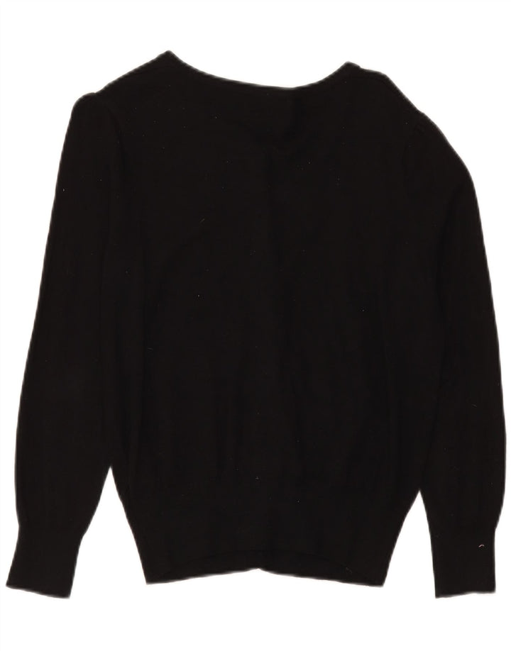 Marks & Spencer Womens Cardigan Sweater UK 14 Medium Black Viscose