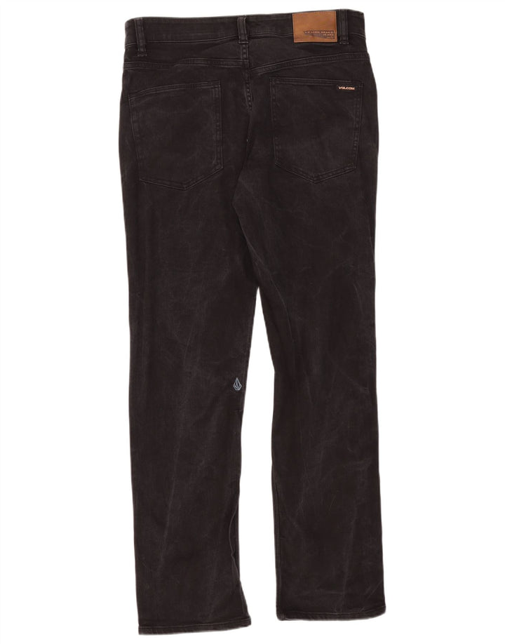 Volcom Mens Solver Straight Jeans W32 L30 Black Cotton