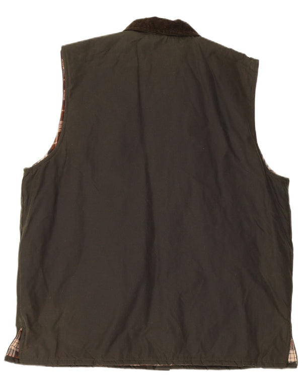 Hoggs Of Fife Gilet en coton ciré pour femme UK 40 Large Kaki