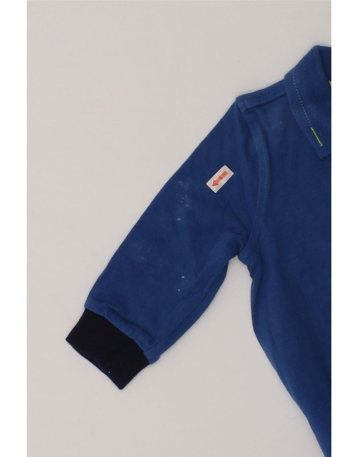 GAS Baby Boys Long Sleeve Polo Shirt 3-6 Months Blue Cotton | Vintage Gas | Thrift | Second-Hand Gas | Used Clothing | Messina Hembry 