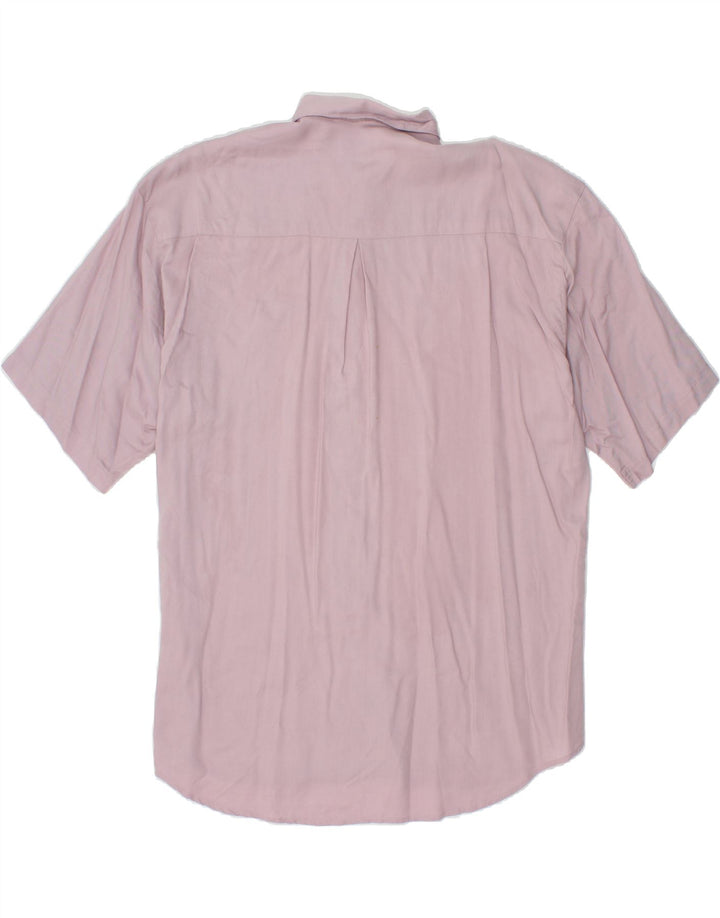 S.OLIVER Mens Short Sleeve Shirt Large Pink Viscose Vintage S.Oliver and Second-Hand S.Oliver from Messina Hembry 