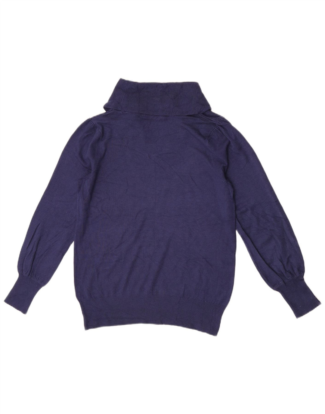 Marks & Spencer Dame Rullehals Sweater UK 10 Small Navy Blue