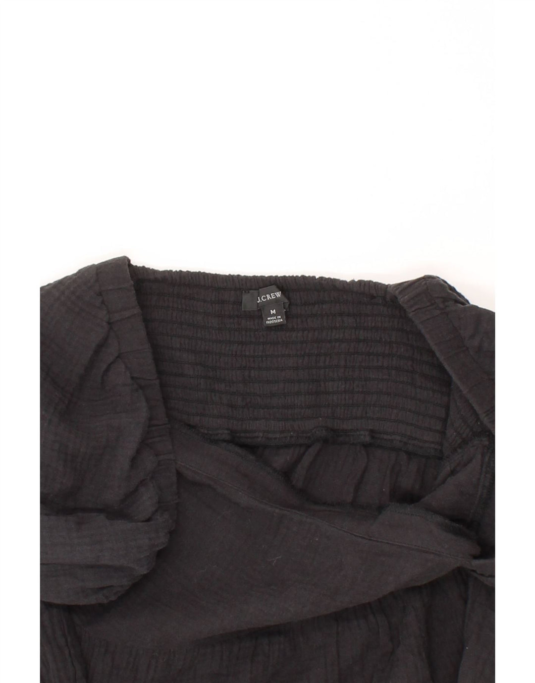 J. CREW Womens Blouse Top UK 12 Medium Black Cotton Vintage J. Crew and Second-Hand J. Crew from Messina Hembry 