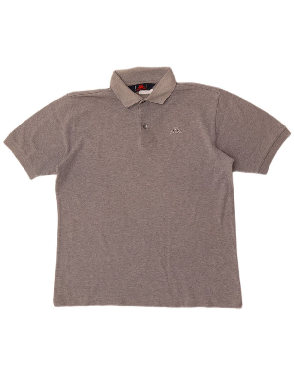 Kappa Herren-Poloshirt aus mittelgrauer Baumwolle