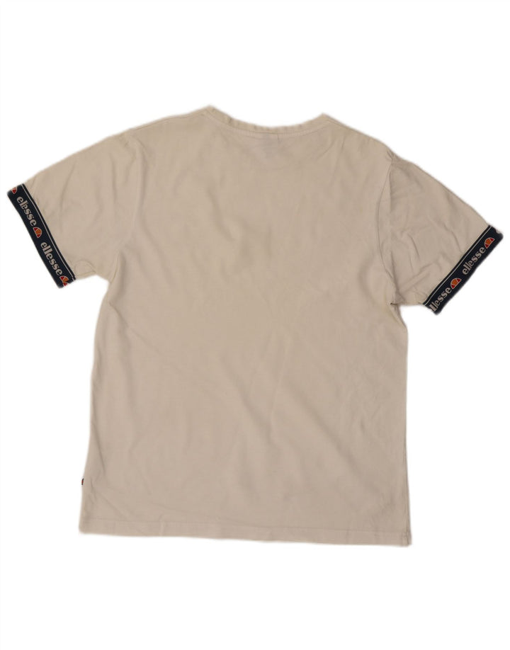 Ellesse Mens Graphic T-Shirt Top Medium White Cotton