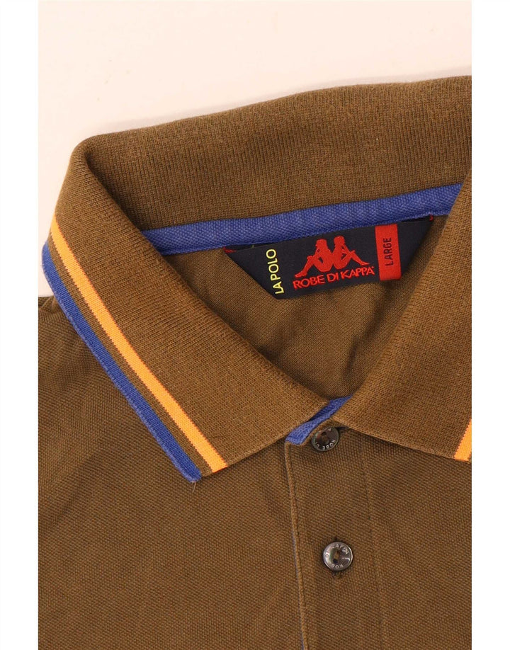Kappa Mens Polo Shirt Large Khaki