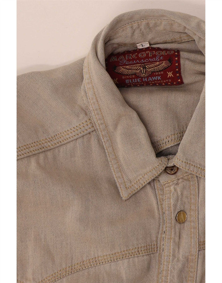 Marc O'Polo Herren Jeanshemd Large Beige