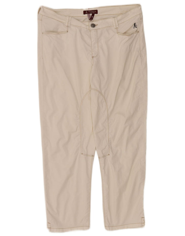 SIVIGLIA Womens Riding Cropped Trousers W30 L25 White Cotton